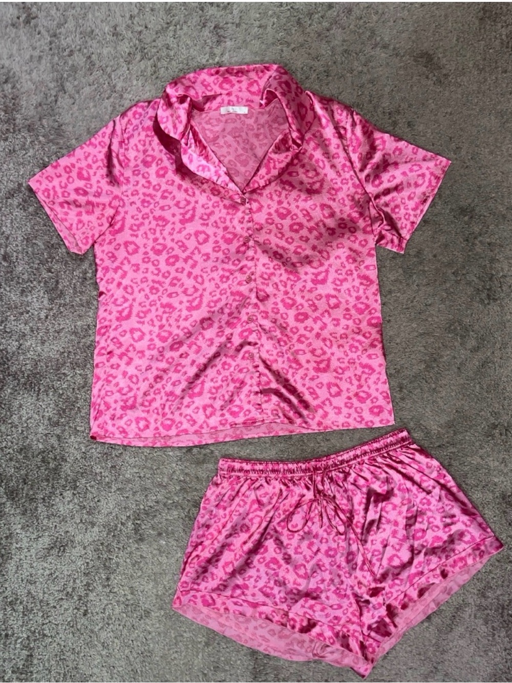 Pink Silk Pajama Set